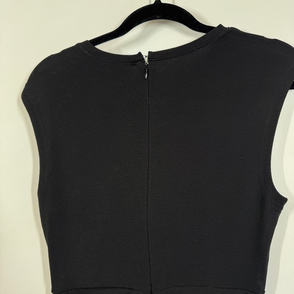 Derek Lam 10 Crosby Black Sleeveless Twist Front Mini Dress Gold Button Detail S - Picture 6 of 12